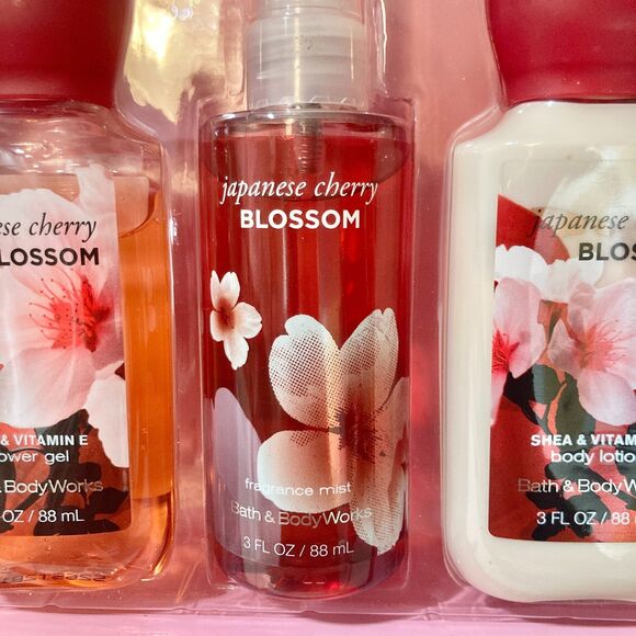 Bath & Body Works Japanese Cherry Blossom Gift Set Fragrance Shower Gel Lotion - Picture 5 of 11